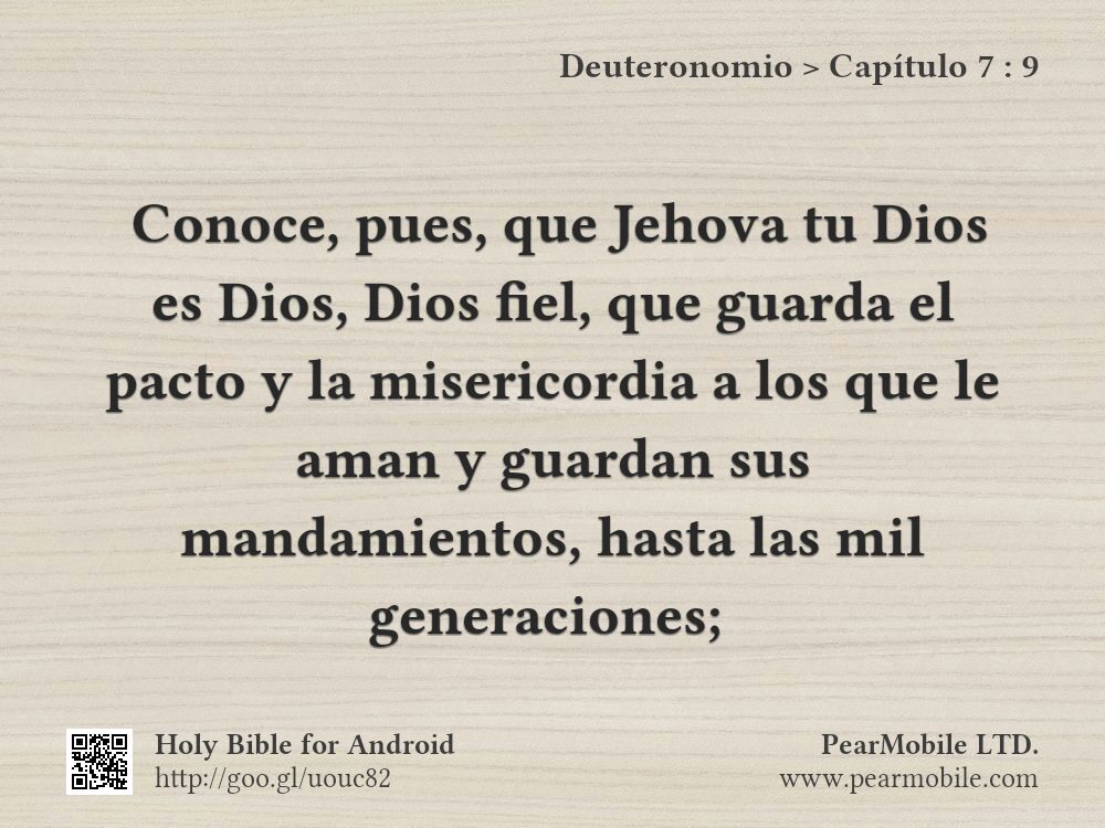 Deuteronomio, Capítulo 7:9